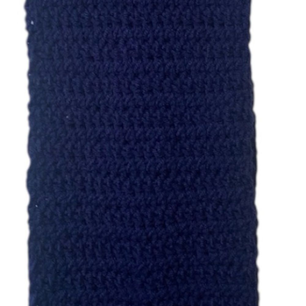 Chic Midnight Blue Knit Scarf